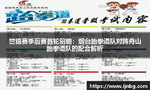 世锦赛季后赛首轮前瞻：烟台跆拳道队对阵舟山跆拳道队的配合解析