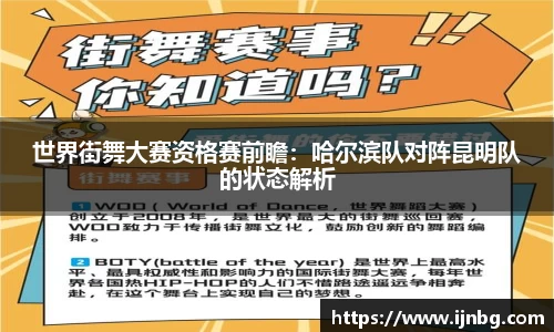 世界街舞大赛资格赛前瞻：哈尔滨队对阵昆明队的状态解析